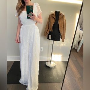 Lulu’s - Full White Lacey Cutout Jumpsuit